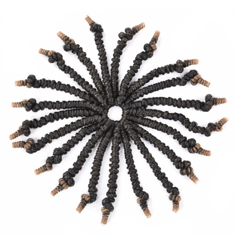 DinDong Kurze Leidenschaft Twist Zöpfe 6-8 zoll Synthetische Häkeln Braid Schwarz Braun Flechten Flauschigen Frühling Twist Haar Verlängerung – Detail 12