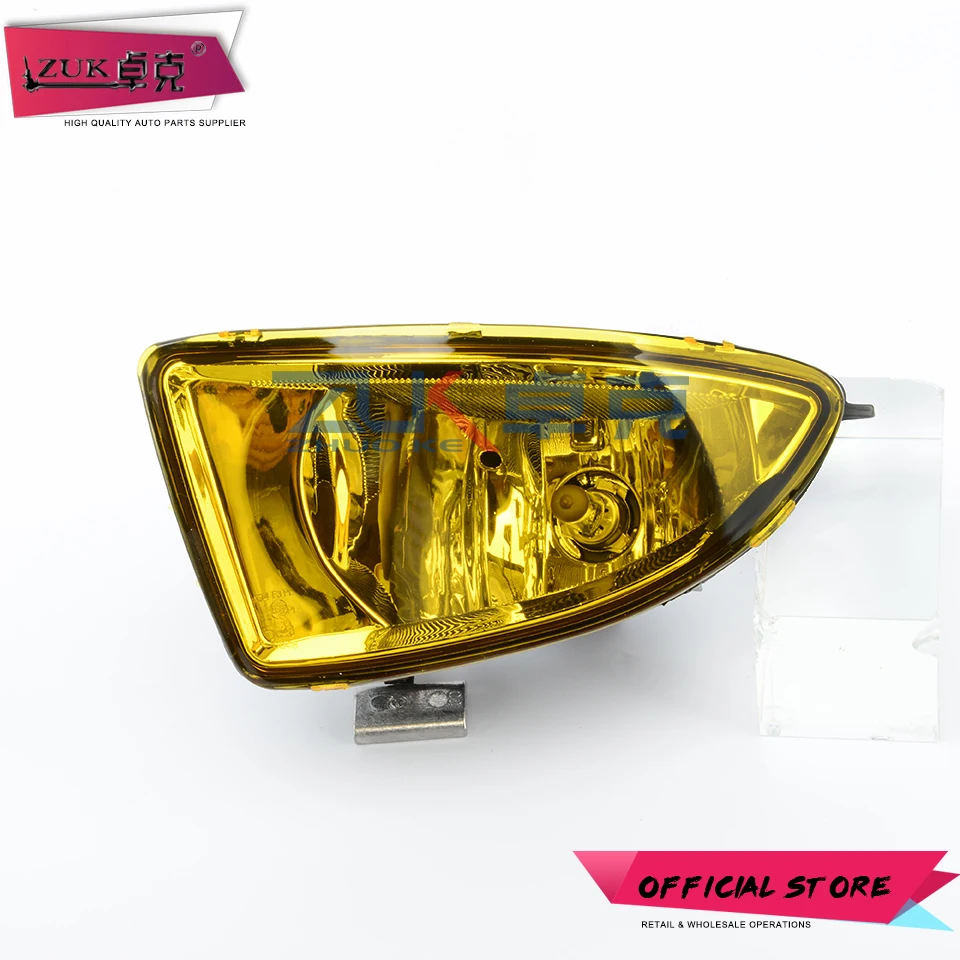 ZUK For HONDA CIVIC 2004 2005 ES Yellow Type Additional Fog Light Anti-Fog Lamp Set Front Foglight Kit With Cables Switch Bulbs