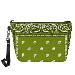 Bolsa de cosméticos polinesiana con estampado Tribal tradicional, Bandana de cuero PU, bolso de cosméticos personalizado, bolso de moda para chica de nuevo diseño