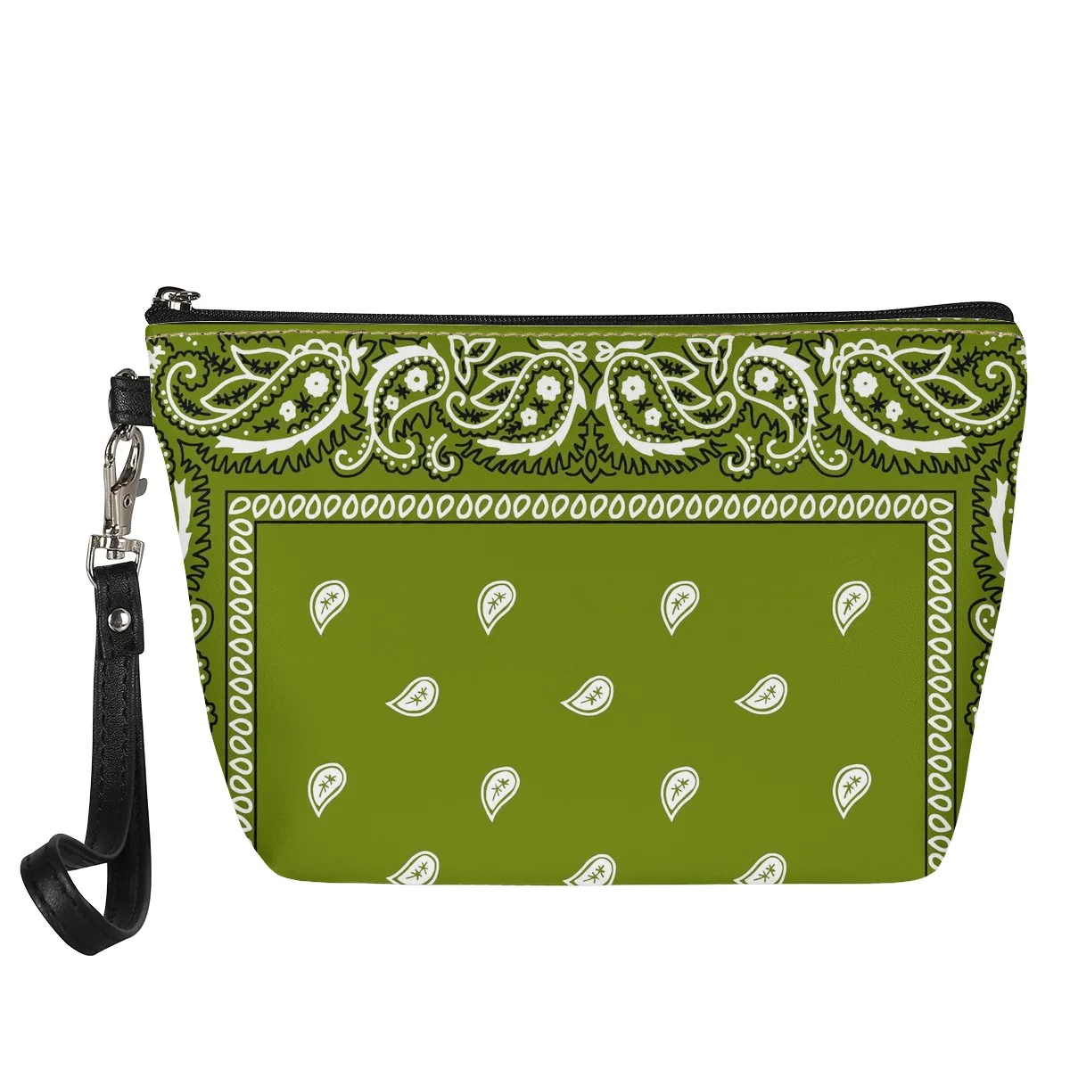 Polynesian Traditional Tribal Printed PU Leather Bandana  Cosmetic Bag Customized Cosmetic Bag New Design Girl fashion handbag