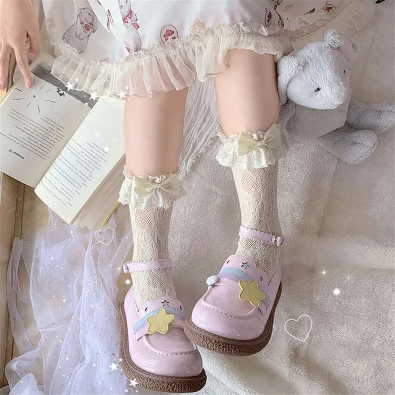 Sweet Girls Star Buckle Female Kawaii Tea Party Japanese Cute Women Harujuku Jk Uniform Platform Feminine Anime Lolita Shoes