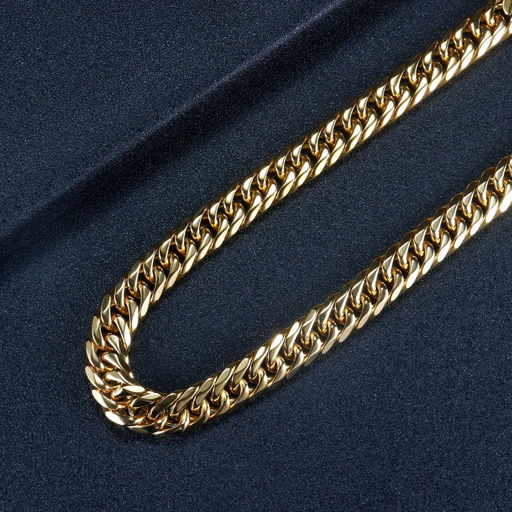 Hip Hop Cuban Chains On The Neck 316L Stainless Steel Chain Necklace Fashion Jewelry for Women Men  Accessories Gift