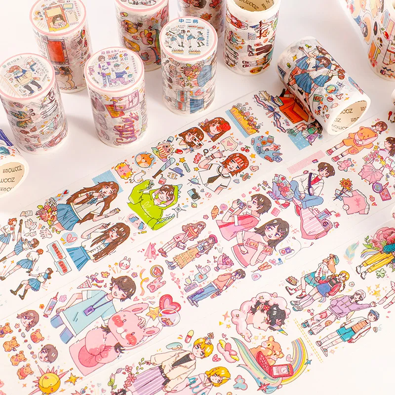 wide 65mm Cute sports boys girls Decorative Adhesive Tape Masking Washi Tape Diy Scrapbooking Sticker Label Japanese Stationery