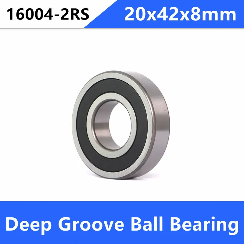 20pcs/lot 16004RS 16004-2RS 16004 2RS RS rubber sealed 20x42x8 mm Deep Groove Ball bearing 20*42*8mm