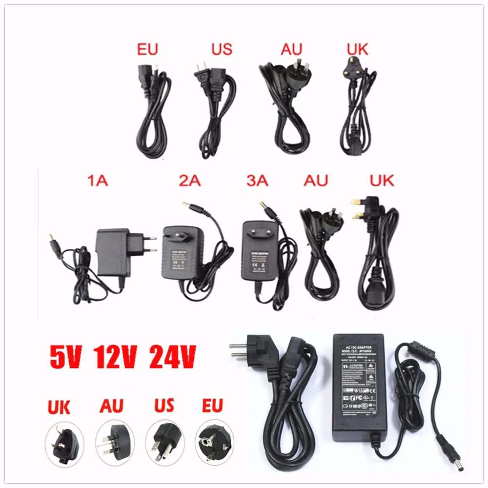 Power Adapter Supply DC 5V 12V 24V 1A 2A 3A 5A 6A 8A DC 5 12 24 V Volt Lighting Transformers LED Driver Power Adapter Strip Lamp