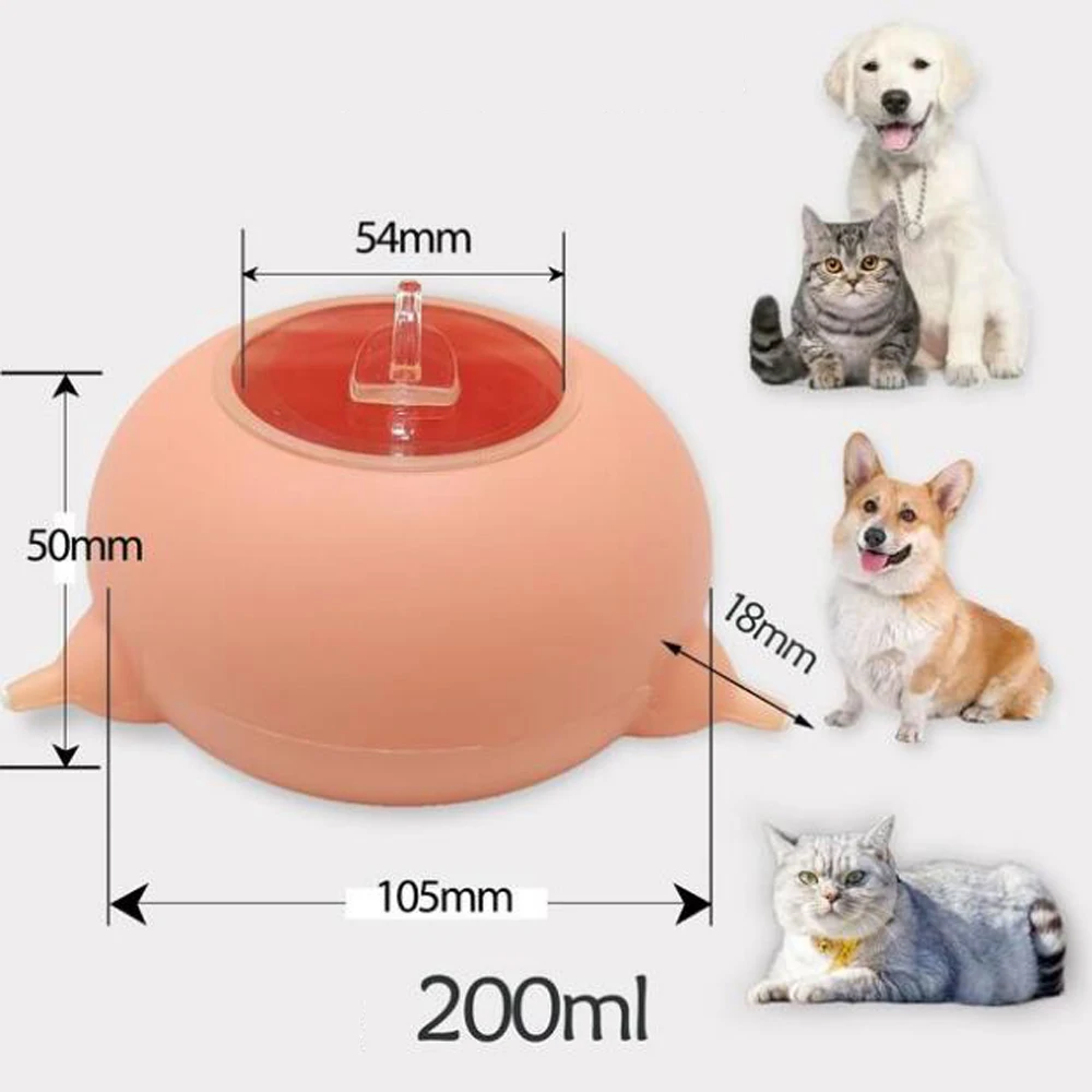 Imagem -04 - Baby Pets Bubble Milk Bowl Silicone Nipple para Filhotes de Cachorro Recém-nascidos Cães Gatos Leite Água Pet Feeder Food Dispenser Bowl 200ml