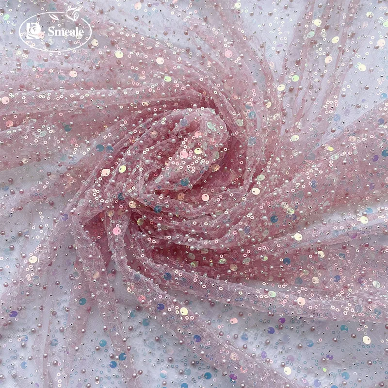 35 Farben. Perlenbesetzter Symphonie-Pailletten-3D-Spitzenstoff, glänzendes Brautkleid, Brautjungfernkleid, DIY-Vorhang für Zuhause, RS3455 – Detail 14