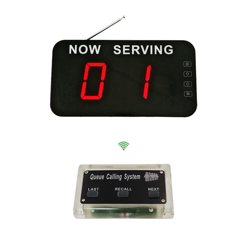 Wireless Queue Manage System for Customer Ordering Restaurant 1 Screen 1 button