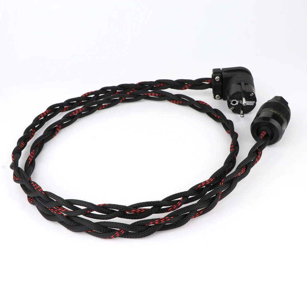 High-End 7N OFC Reinkupfer EU/US Version Stromkabel HIFI Audio Netzkabel mit Rhodium-beschichtetem Netzstecker – Detail 5
