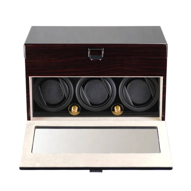 Automatic Watch Winder with 3+12 Watches Jewelry Wood Box Quiet Japanese Mabuchi Motor Adjustable Modes Watch Winding Storage