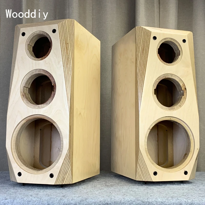 Wooddiy 8 Inch Speaker Cabinet Empty Box Three-way Customized Shell One Pair Birch Plywood