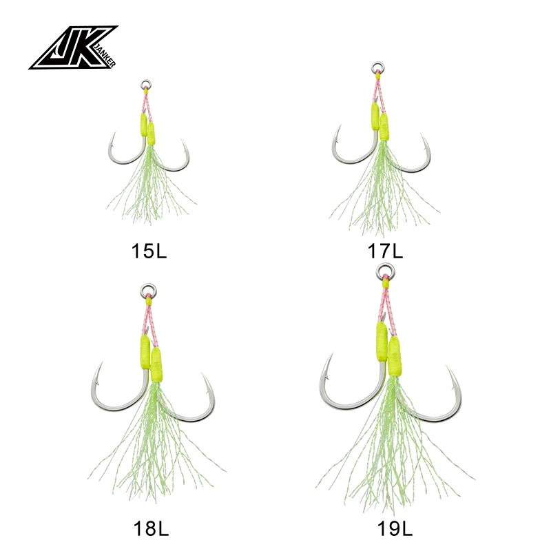 JK New Product STLD-L Wear-Resistant Hook Wire Fixing Device Fishing Single-Line Auxiliary Hook Sea Fishing Hook Luminous