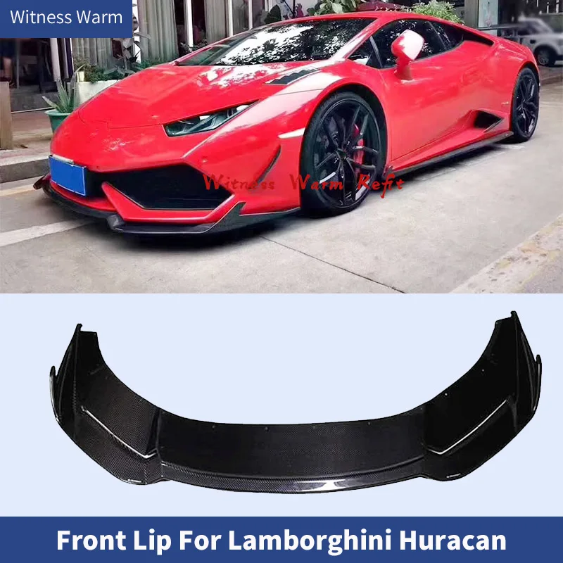 For Lamborghini Huracan Lp610 Lp580 Carbon Fiber Front Bumper Lip Splitter Front Shovel Car Body Kit 2014-2020