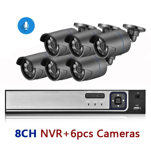 8CH NVR and 6 Camera
