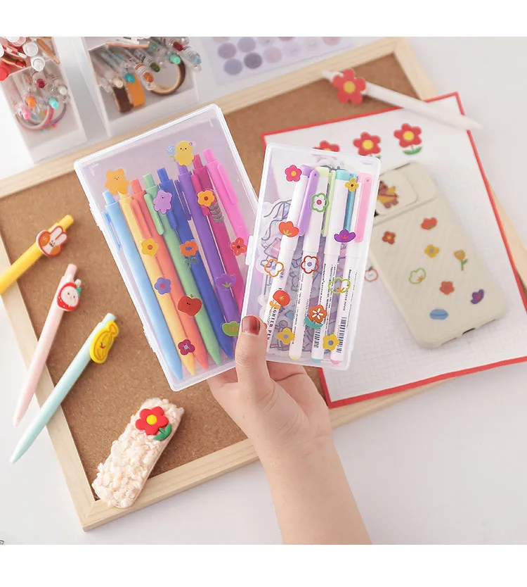 Boîte de Rangement Transparente en Plastique pour Bureau, Classification, École, Papeterie, 2 Pièces/Lot