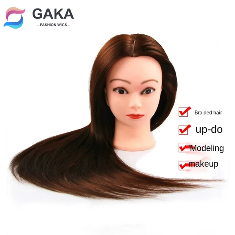 

Blonde Black Training Head Women Hair Cutting Products for Hair Salon Mannequin Head for Hairdressers Hairdressing Doll Head