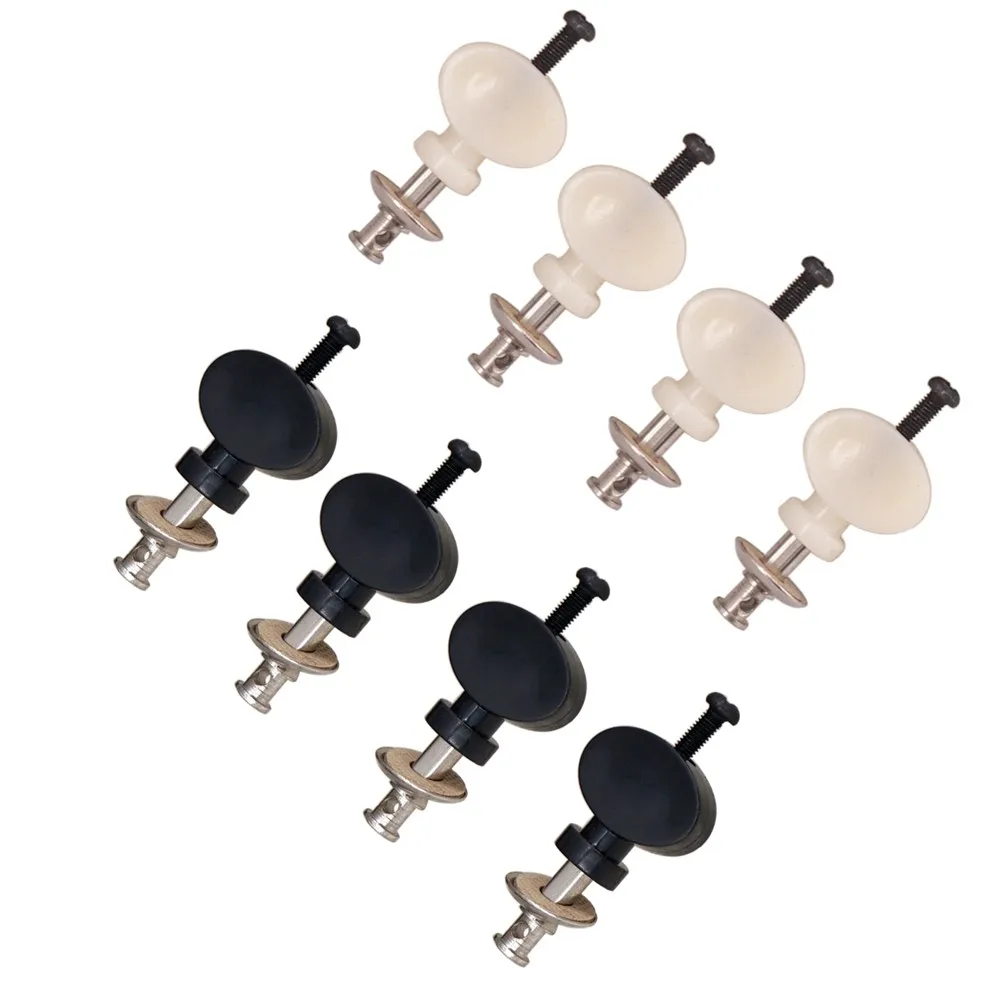 

4 Pcs Ukulele Strings Tuning Pegs Friction Tuners Machine Heads Accessories 4.3X2cm White Black Musical Instruments Parts