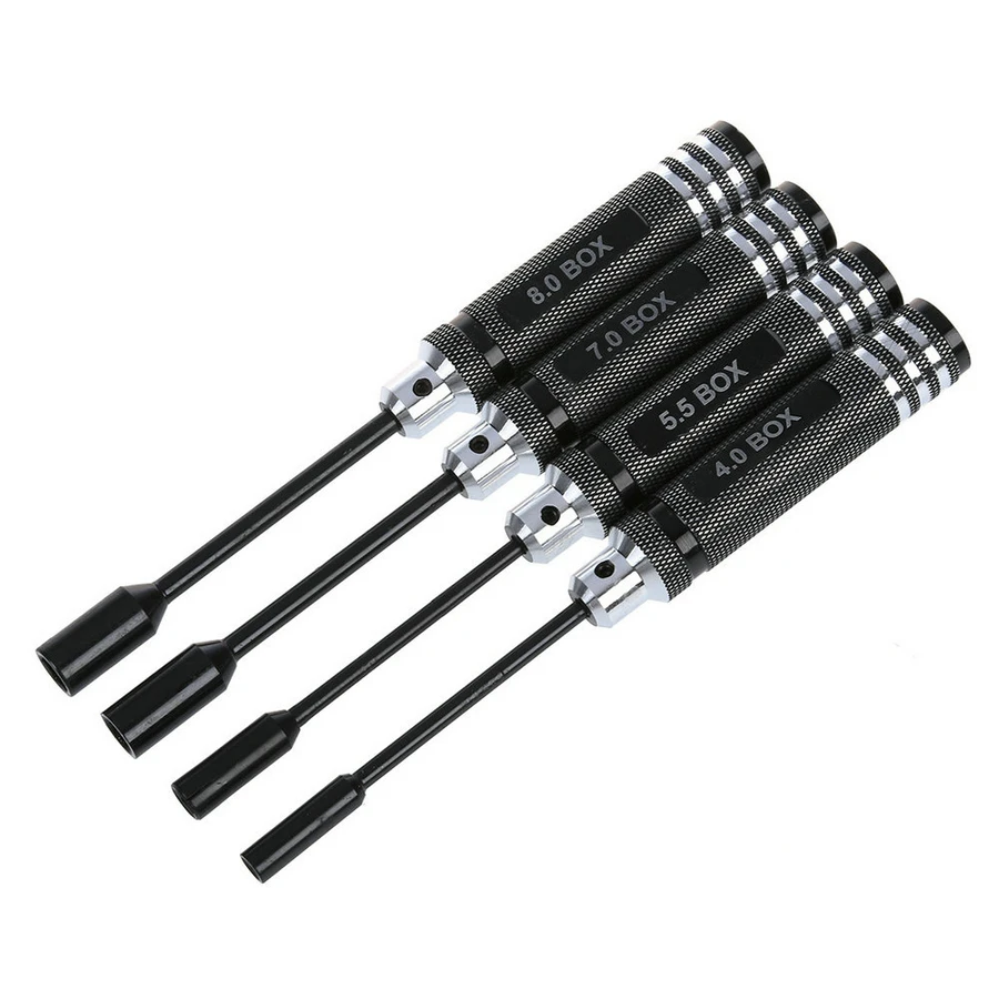 

4PCS/set 4.0/5.5/7.0/8.0mm Socket Screw Driver Wrench Set for RC Cars Airplanes