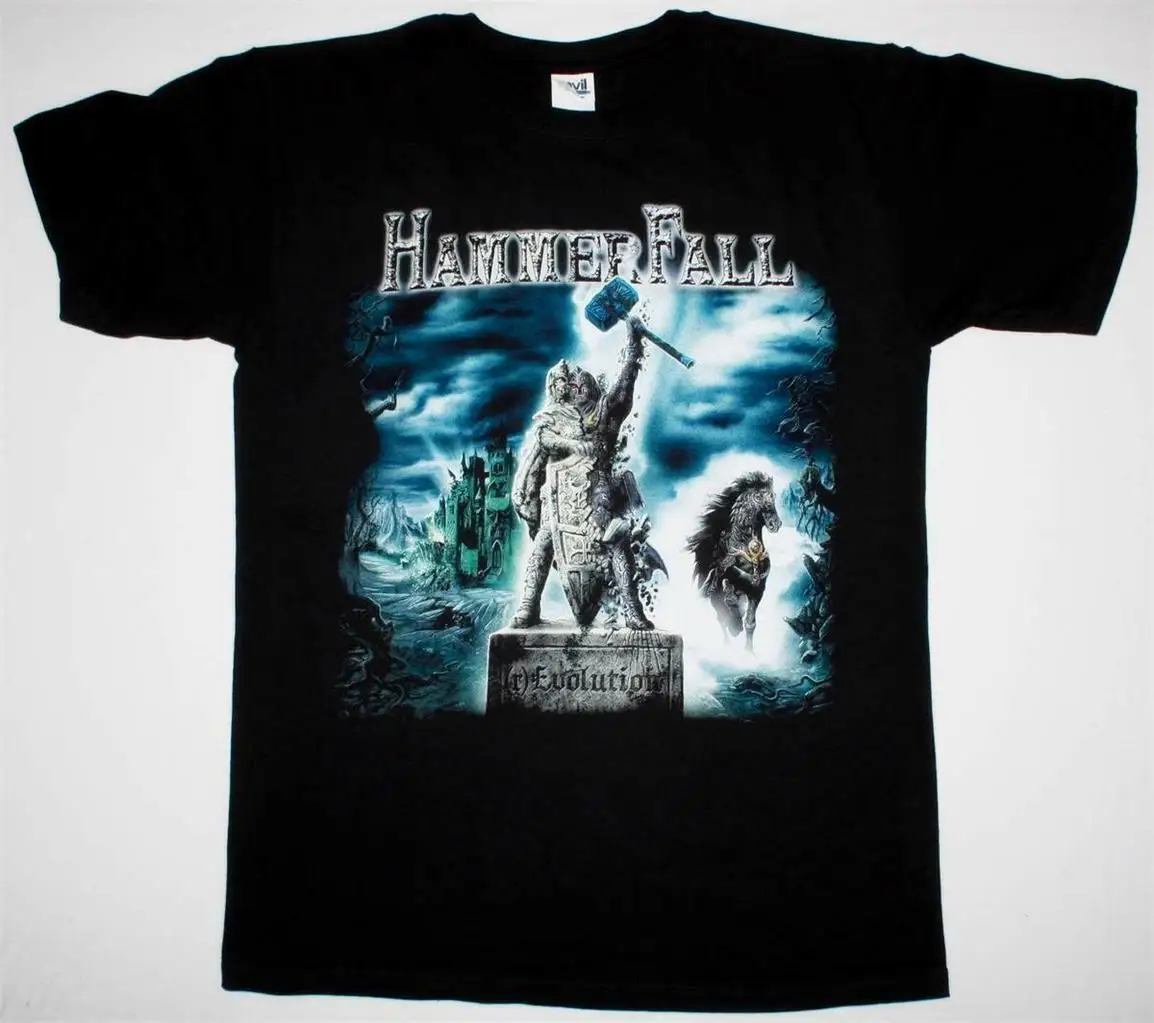 HAMMERFALL (R)EVOLUTION BLACK T SHIRT HEAVY POWER METAL FREEDOM CALL EDGUY