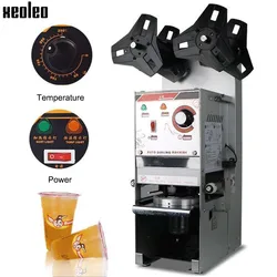 Xeoleo Automatic Cup sealing machine Bubble tea machine Cup sealer for Coffee/Milk tea/Soy milk cup 9.5/9cm Boba Tea Machine