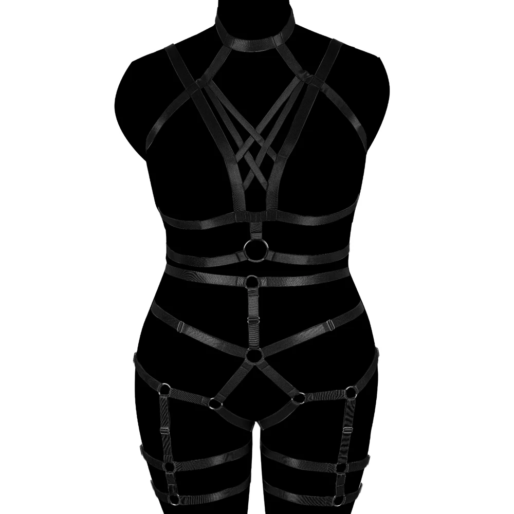 Sword Belt Body Bondage Harness Plump Women Fetish Bdsm Plus Size Lingerie Goth Punk Cosplay Sexy Underwear Erotic Costume