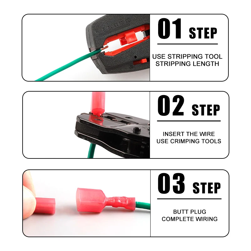 50PCS MDFN/FDFN NYLON Male Female Insulated Crimp Terminal Electrical Cable Spade Connector Quick Butt Terminals Connectors