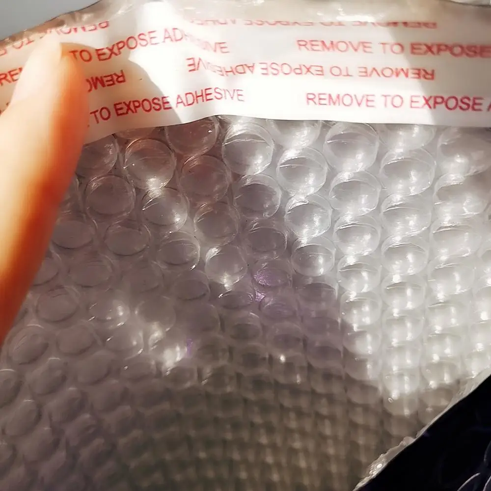 Free Ship Purple Color Aluminized Film Zipper Thickening Express Large Packaging Poly Bubble Envelopes