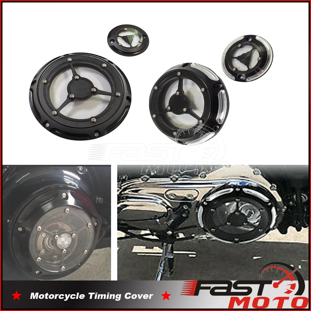 

Motorcycle 6 Holes Derby Timer Clutch Timing Covers Inspection Cover Cap Engine Shell Lid For Harley Sportster Iron XL 883 1200