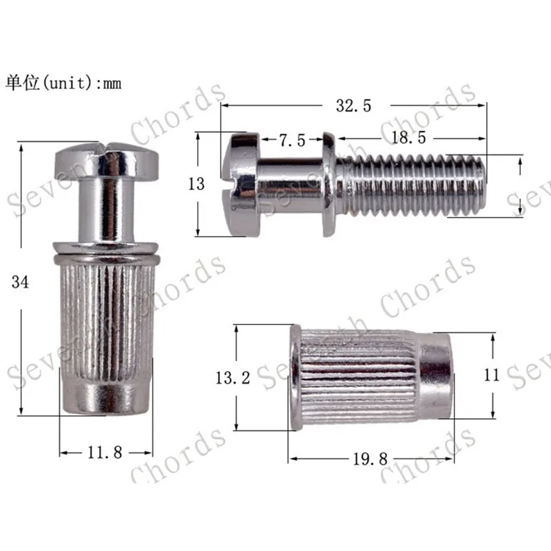 EIN Set 7 Saiten Brücke Und Saitenhalter Für E-gitarre Chrom Und Schwarz Für Wählen Musical Instrument Zubehör Teile – Detail 24
