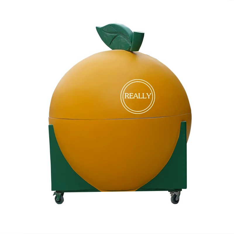 Fruit shape fiberglass street mobile kitchen service cart food kiosks for sale