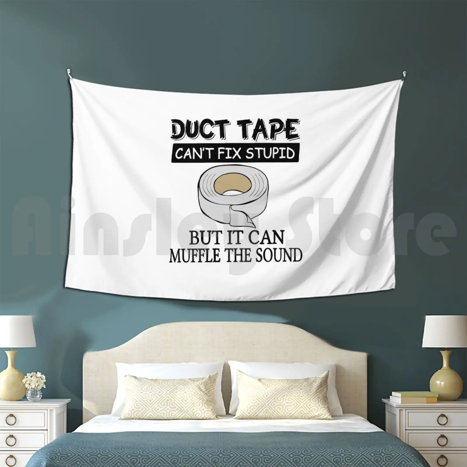 Tapestry Duct Tape Can’t Fix Stupid But It Can Muffle The Sound Hat Stupid Duct Tapefix Funny