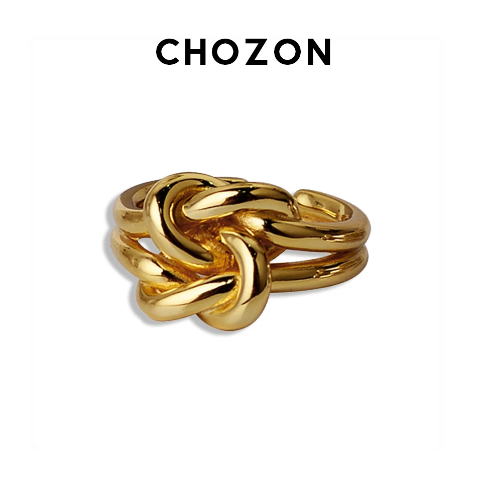

Japan Light Luxury Non-Mainstream Design Multi-Layer Winding S925 Silver Ring 18k Adjustable Knotted Index Finger Ring for Women