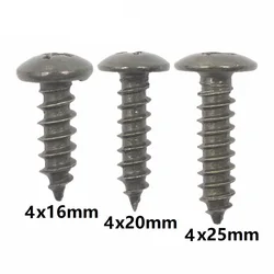 15pcs M4 Screws Auto Car Body Retainer Clips M4 Metal Rivet 4mm Cross Self Tapping Screws