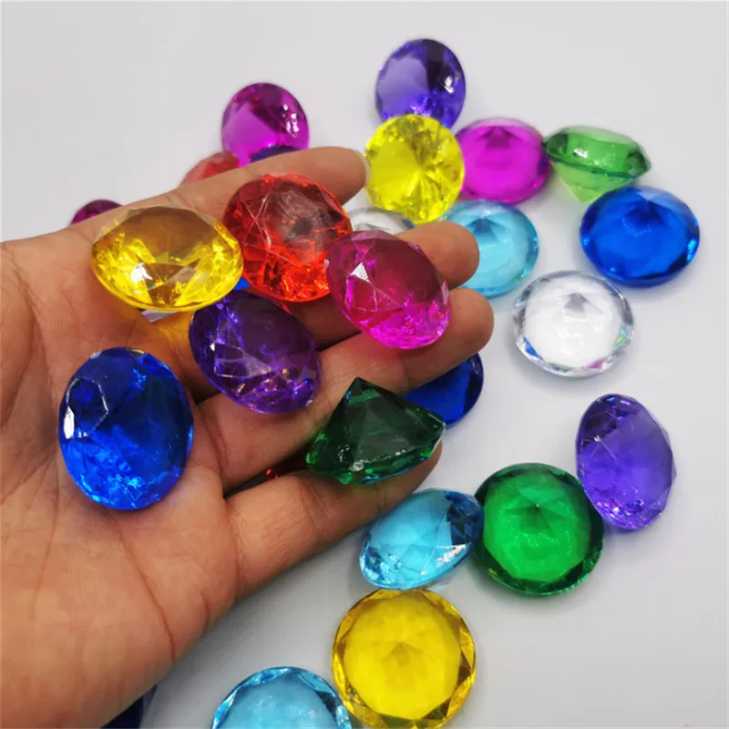 보드 게임 액세서리용 아크릴 큰 다이아몬드 모양 폰 조각, 28.5*18.5mm, 10 개