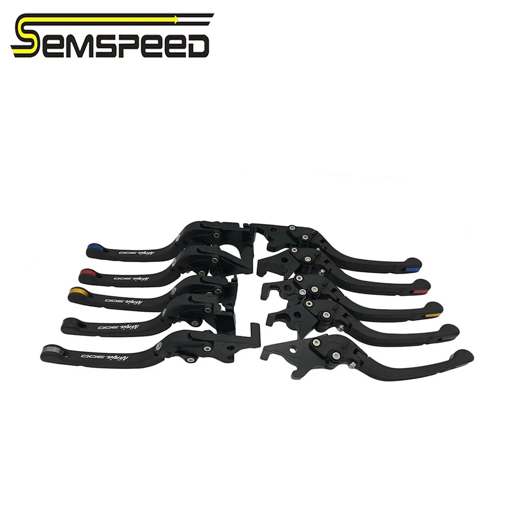 SEMSPEED Motorcycle CNC New Foldable Brake Clutch Levers Handle Grips End For Kawasaki NINJA 300R/Z300 (w and w/o ABS) 2013-2018