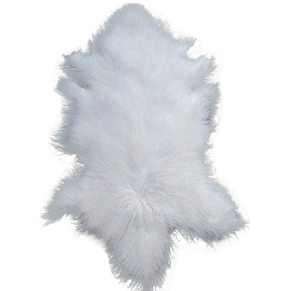 

Mongolian curly sheep fur Pelts long hair Tibetan Lamb Fur skin Sheepskin for Carpet Accessory