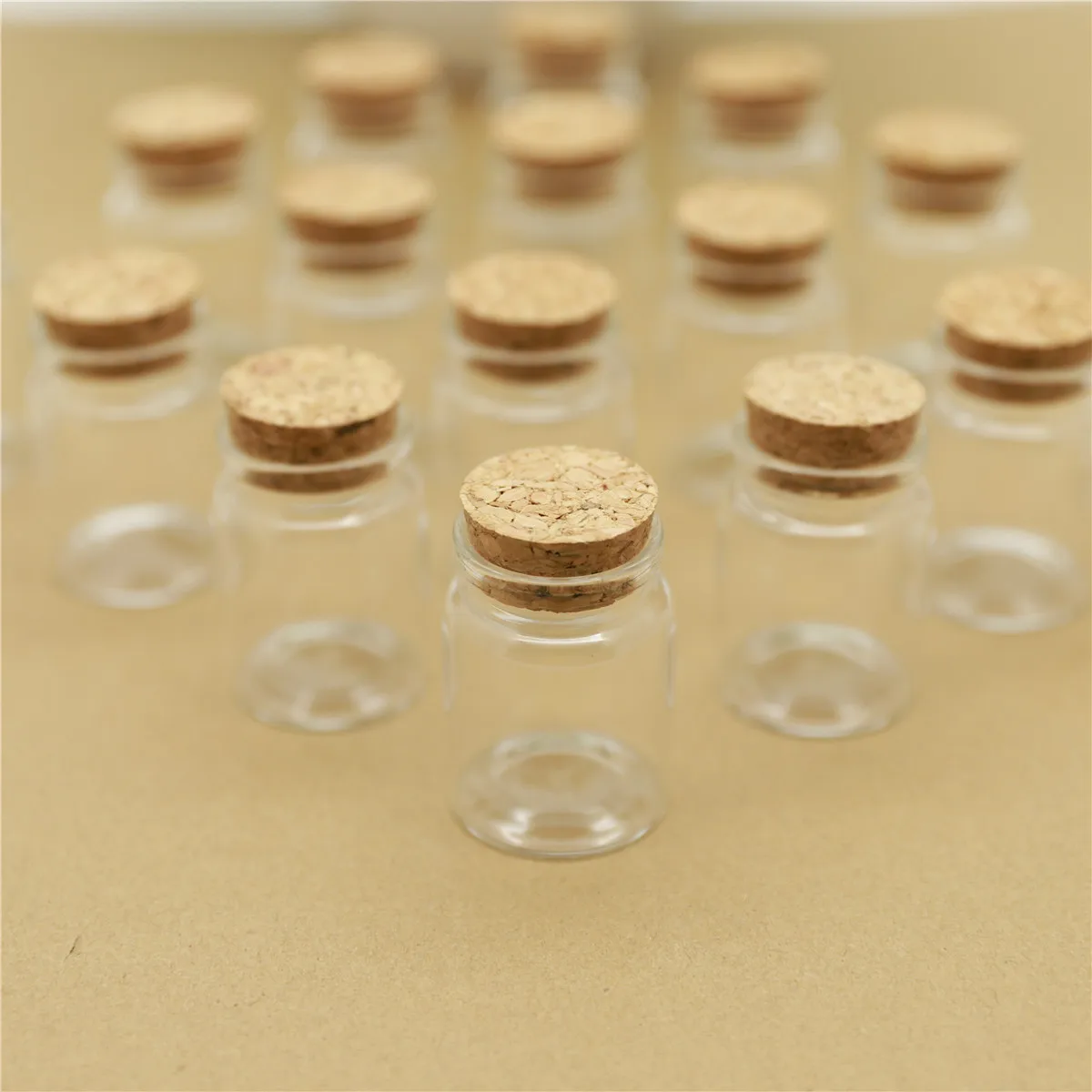 12pcs/Lot 30ml DIY Mini Wishing Glass Bottles Cork Crafts 37mm Tiny Empty  Jars Cork Stopper Transparent Souvenir Container