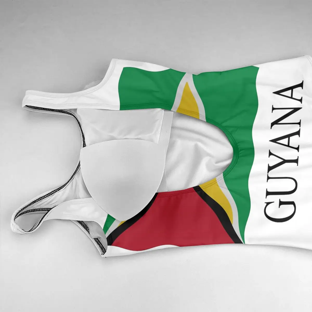 Guyana CỜ (1) Ngoại Lai Bikini Nữ Đầm Hạ Eo Mềm Mại Nữ Đi Biển Mặc Đi Biển M3