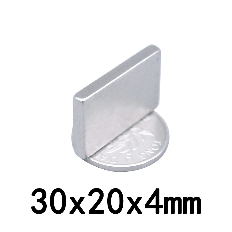 

20/30/50PCS 30x20x4 mm NdFeB Super Strong Neodymium Magnet Block Permanent Magnet Powerful Magnets N35 Magnetic 30*20*4mm