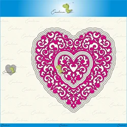 Nowe duże filigranowe serce wykrojniki 2021 nowe diy die formy papier do scrapbookingu Making die cuts crafts