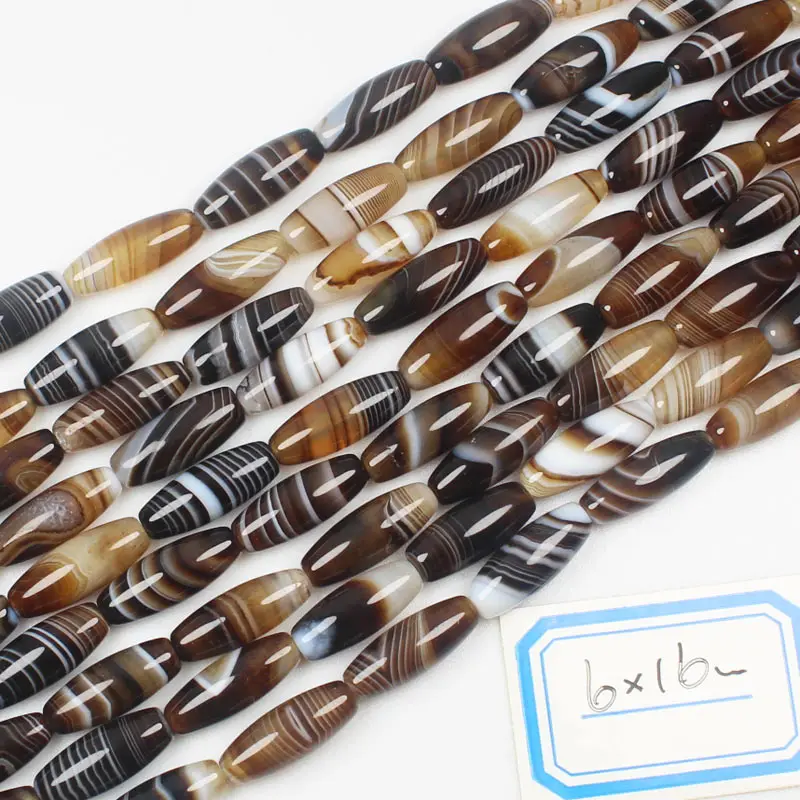 Multi-Size Natural Botswana Onyx Agate Stone Oval beads 15\