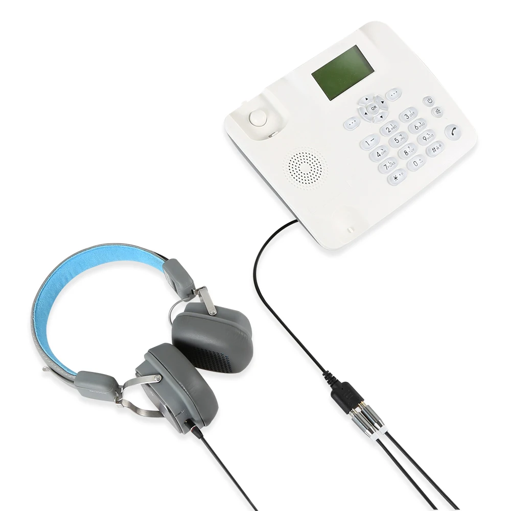 Neue 2PC 25cm Dual 3,5mm Audio Jack Weiblichen zu Männlichen RJ9 Stecker Adapter Konverter Kabel PC Computer headset Telefon Mit