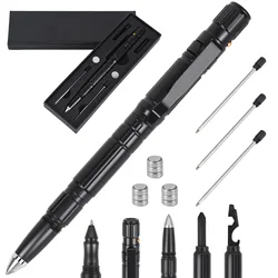 Multi-Funktion Tactical Pen Notfall Taschenlampe Schraubendreher Flasche Opener Fenster Breaker Outdoor Überleben EDC Werkzeug Geschenk Box