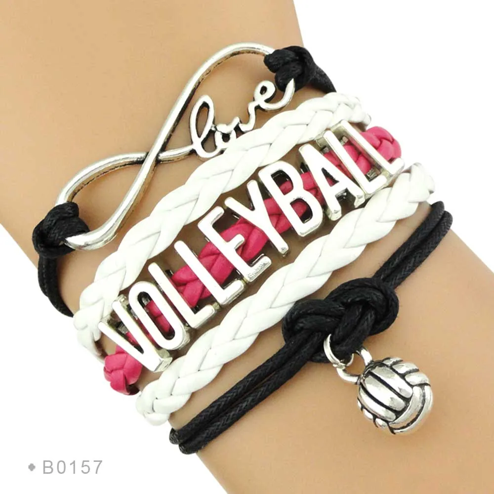 Trendy Infinity Love Volleyball Sports Fans Gift Jewelry Drop Shipping Christmas Gift Men\'s Bracelets for Women