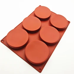 Large Size Silicone Cake Mold Souffle 33*22.5*2cm Diameter 10CM Round Chocolate Baking Tray