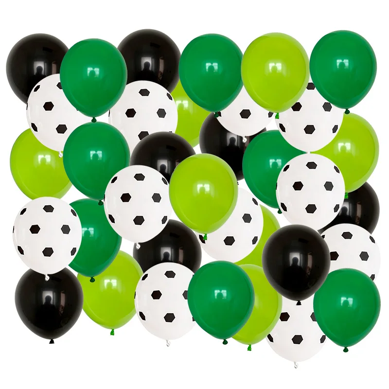 40pcs 12 inch Thicken Soccer Balls Football Latex Balloons Birthday Party Decoration Kids Children\'s Toys Football Theme Party