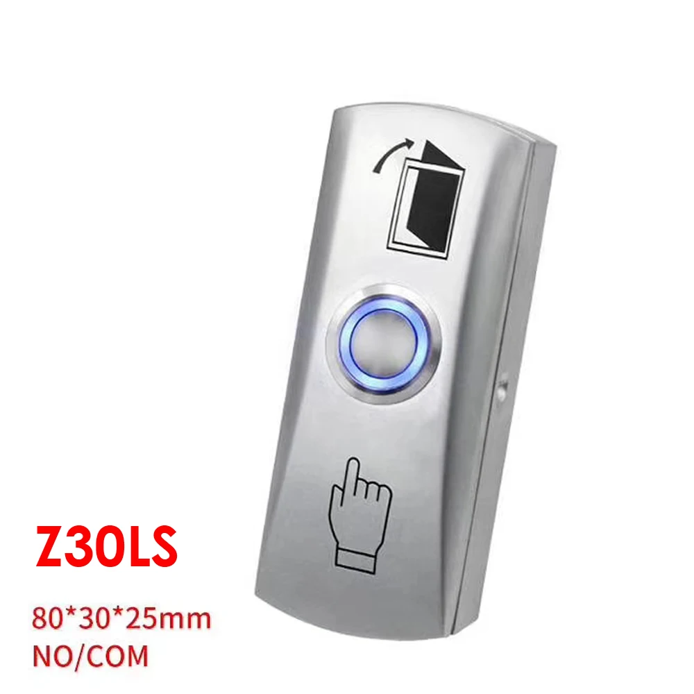 Zinc Alloy  Exit Button  Switch NO/COM Door System Push Exit Release Button Switch For Access Control Backlight Button