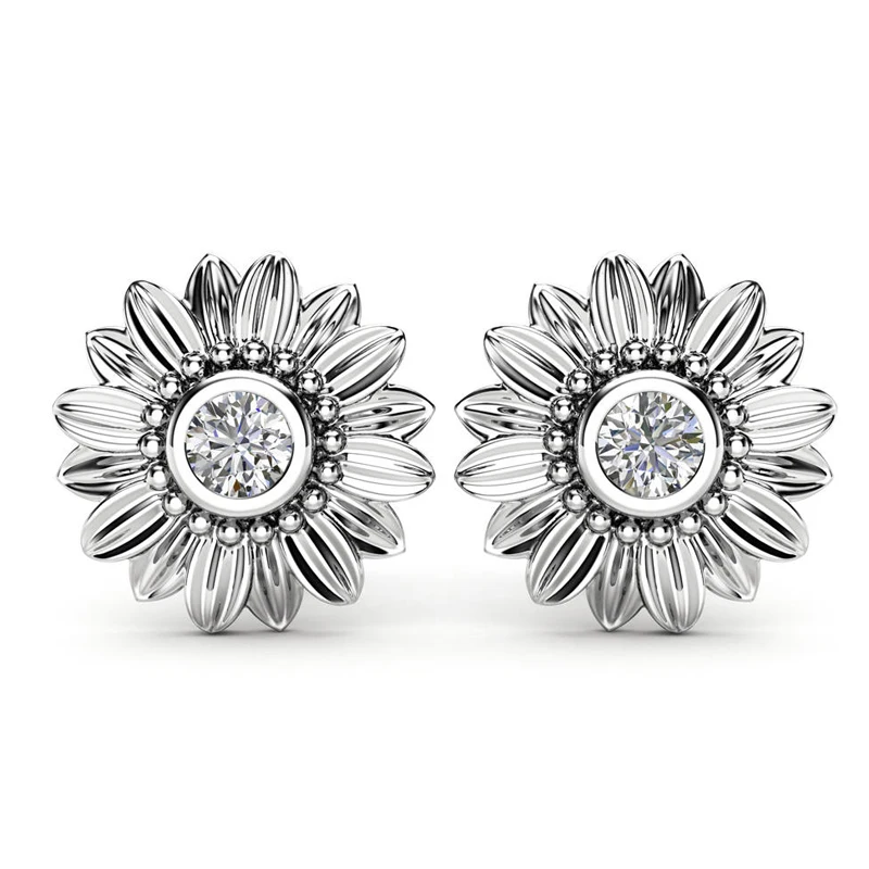 Women's Trendy Sunflower Stud Earrings