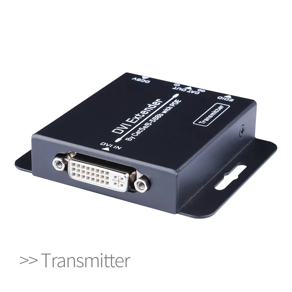 Imagem -06 - Extensor de Dvi Acima de um Único Cabo de Ethernet Cat5e com Áudio 1080p Transmissor e Receptor com ir Embutido para Rede Rj45