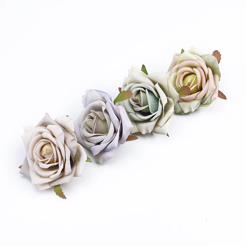 6 Stück Seidenrosenköpfe für Scrapbooking, Hochzeit, Heimdekoration, DIY-Geschenkboxen, Weihnachtsgirlanden, Haushaltsprodukte, Kunstblumen – Detail 5